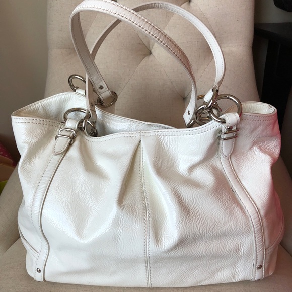 Coach White Patent Leather Bag - Picture 2 of 8